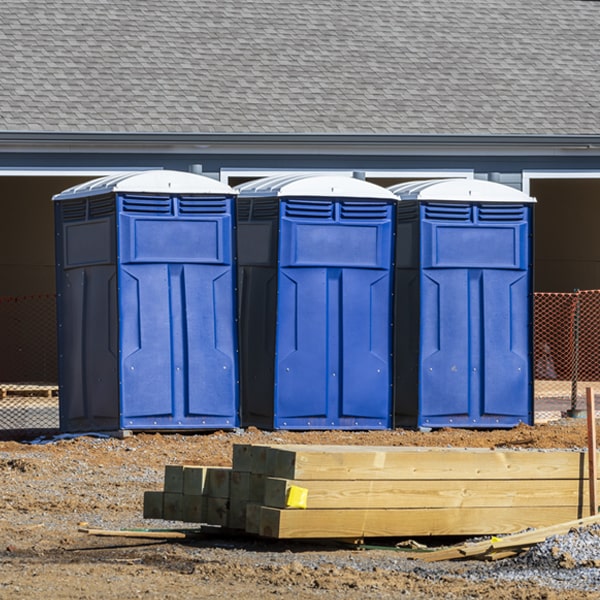what is the maximum capacity for a single portable toilet in Ashley Heights